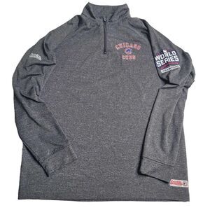 3276‎ Stitches MLB Chicago Cubs World Series 2016 1/4 Zip Men's Small